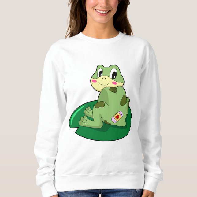 Frog Leaf Heart Plaster Sweatshirt (Front)