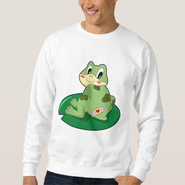 Frog Leaf Heart Plaster Sweatshirt (Front)