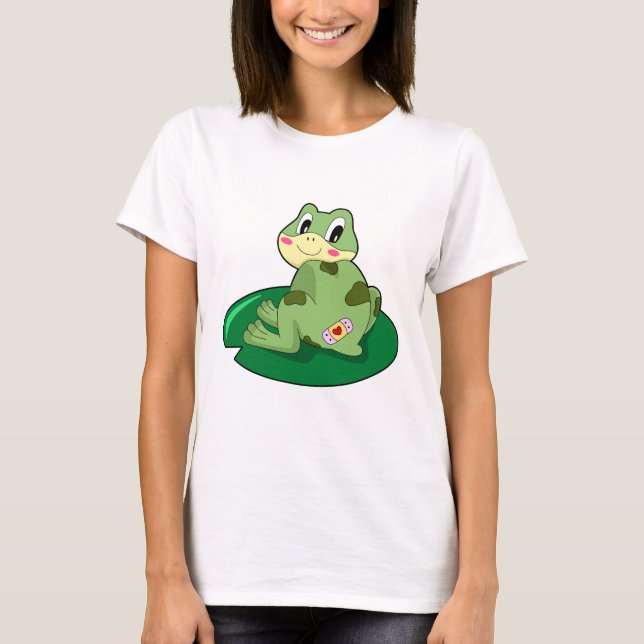 Frog Leaf Heart Plaster T-Shirt (Front)