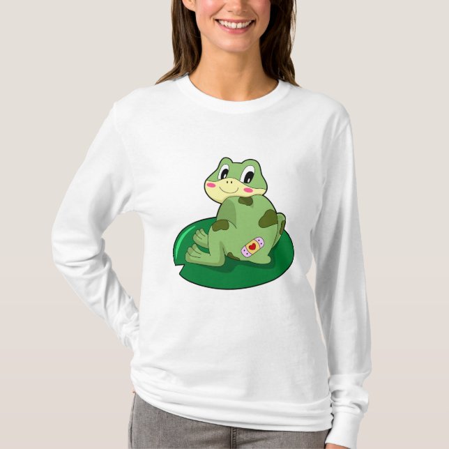 Frog Leaf Heart Plaster T-Shirt (Front)