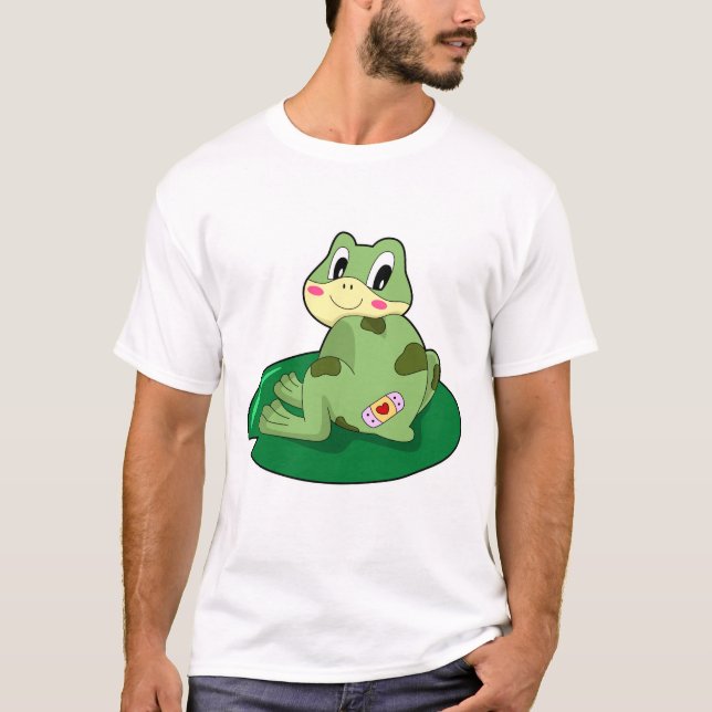 Frog Leaf Heart Plaster T-Shirt (Front)