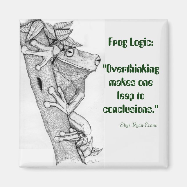 "FROG LOGIC" Fun Frog Magnet (Front)
