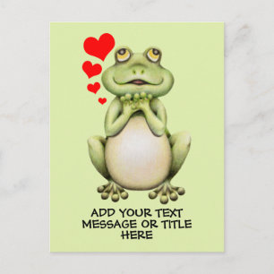 Frog Love Drawing Add Your Text Postcard