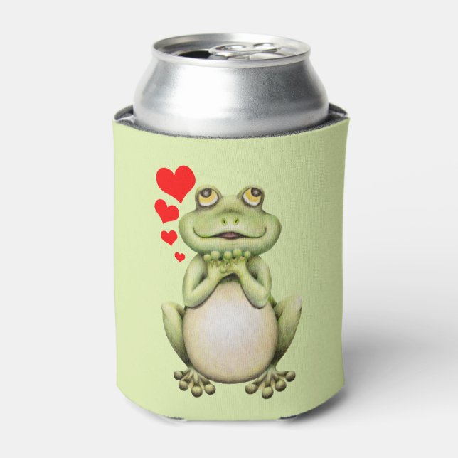Frog Love Drawing Can Cooler (Can Front)
