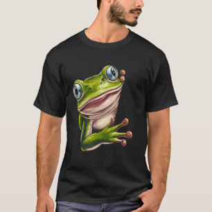 Frog Lover Gift Idea Cute Green Frog Pet Amphibian T-Shirt