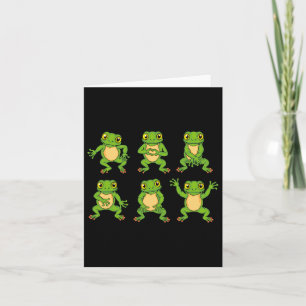 Frog Lover Kids Cute Dancing Frogs Card