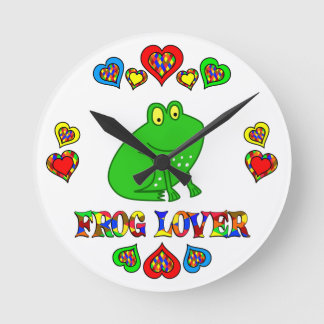 Frog Lover Round Clock