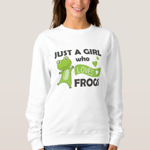 Frog Lovers Sweet Animals For Girls Pink Sweatshirt