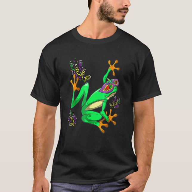 Frog Mardi Gras Gifts for Kids & Adults T-Shirt (Front)