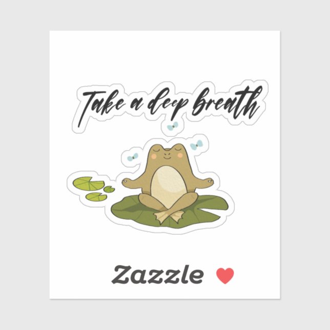 Frog Meditating Take A Deep Breath  (Sheet)