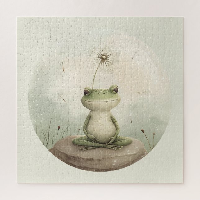  Frog meditation dandelion Jigsaw Puzzle (Vertical)