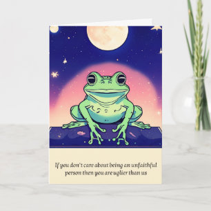 frog message happy birthday card