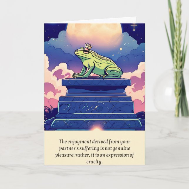 frog message happy birthday card (Front)
