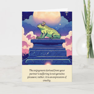 frog message happy birthday card