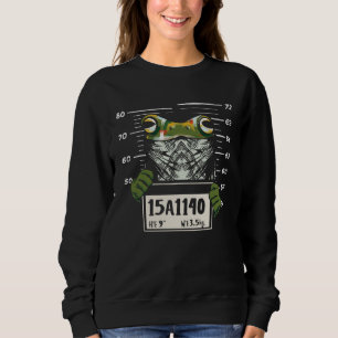 Frog Mugshot Reptile Amphibian  Toad Sweatshirt