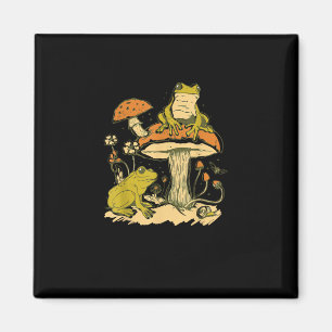 Frog Mushroom Cottagecore Aesthetic Goblincore Cut Magnet