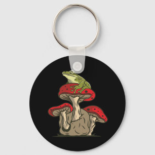 Frog  Mushroom Cottagecore Classic Key Ring