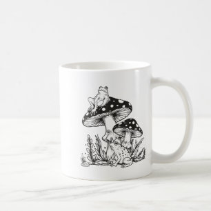 Frog Mushroom Forest Vintage Nature Aesthetic Cott Coffee Mug