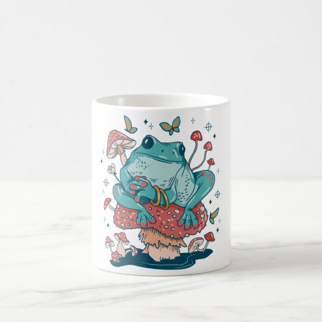 Frog Mushroom House Coffee Mug (Center)