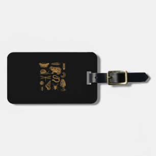 Frog Mushroom Moth Vintage Lover Goblincore Aesthe Luggage Tag
