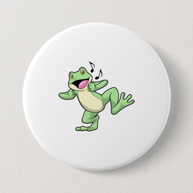 Frog Music Dance 7.5 Cm Round Badge (Front)