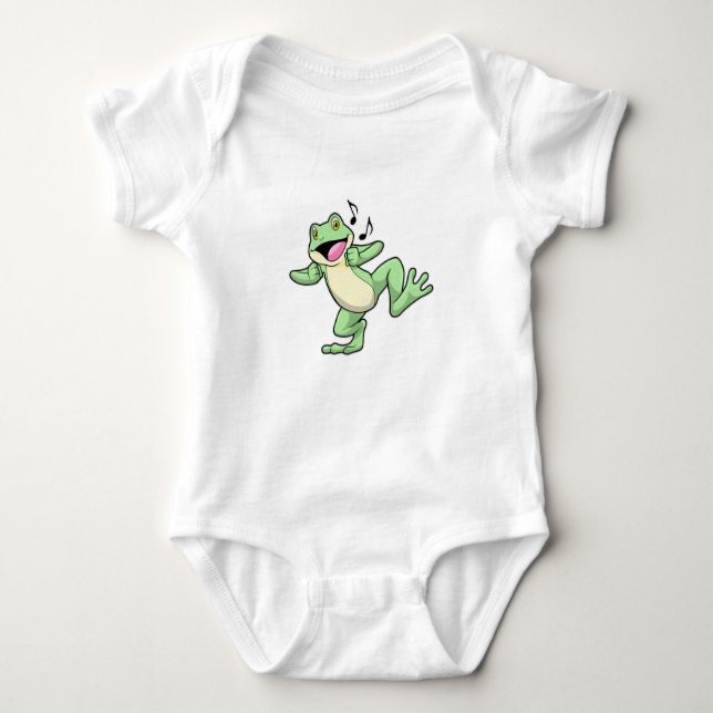 Frog Music Dance Baby Bodysuit (Front)