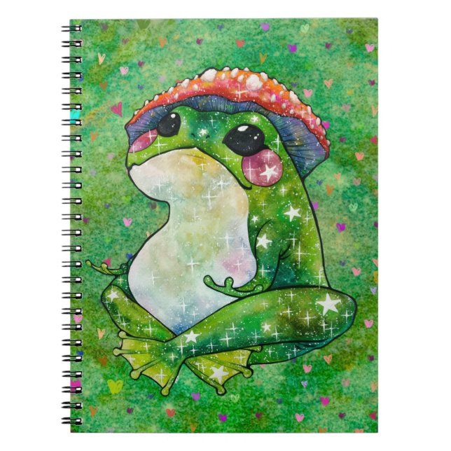 Frog named Clover Notebook (Front)
