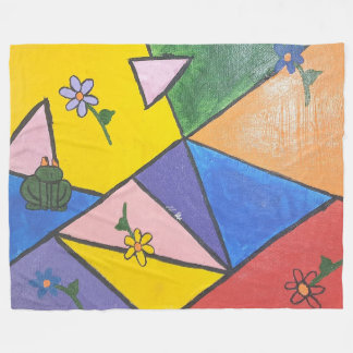 Frog & Nature Fleece Blanket