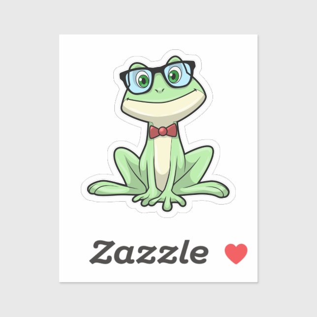 Frog Nerd Student Glasses Tie (Sheet)