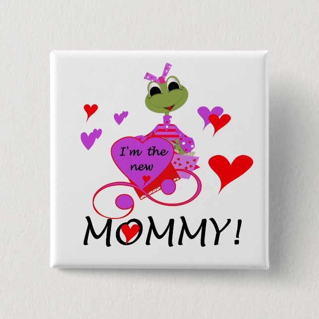 Frog New Mummy T-shirts and Gifts 15 Cm Square Badge (Front)