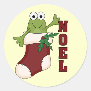 Frog Noel Holiday Tshirts and Gifts Classic Round Sticker