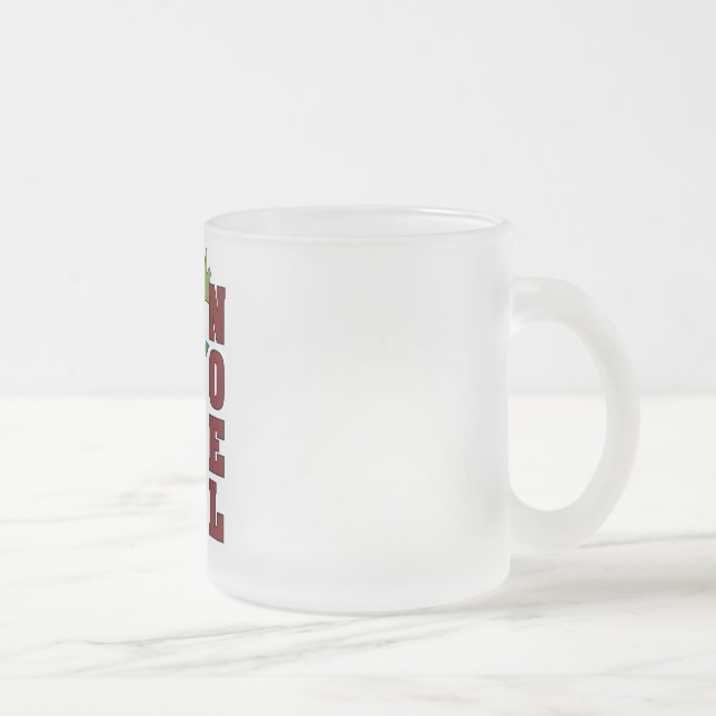 Frog Noel Holiday Tshirts and Gifts Frosted Glass Coffee Mug (Right)