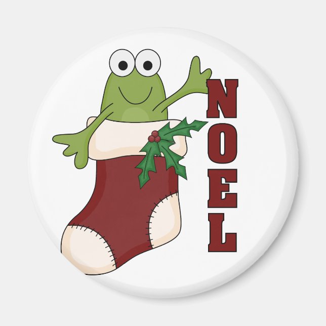 Frog Noel Holiday Tshirts and Gifts Magnet (Front)