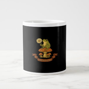 Frog of the Garden Fairycore Cottagecore Frog Large Coffee Mug