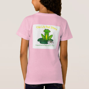 Frog on a Lily Pad Kid's Pink  T-Shirt