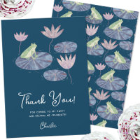 Frog on a Lily Pad Personalised Thank You Card