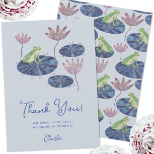 Frog on a Lily Pad Thank You Card