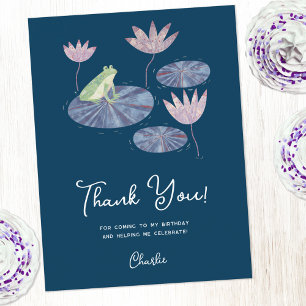 Frog on a Lily Pad Thank You Postcard