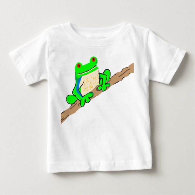 Frog on a log baby T-Shirt (Front)