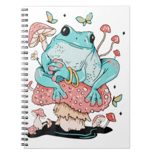Frog On A Mushroom, Cute Frog Notebook