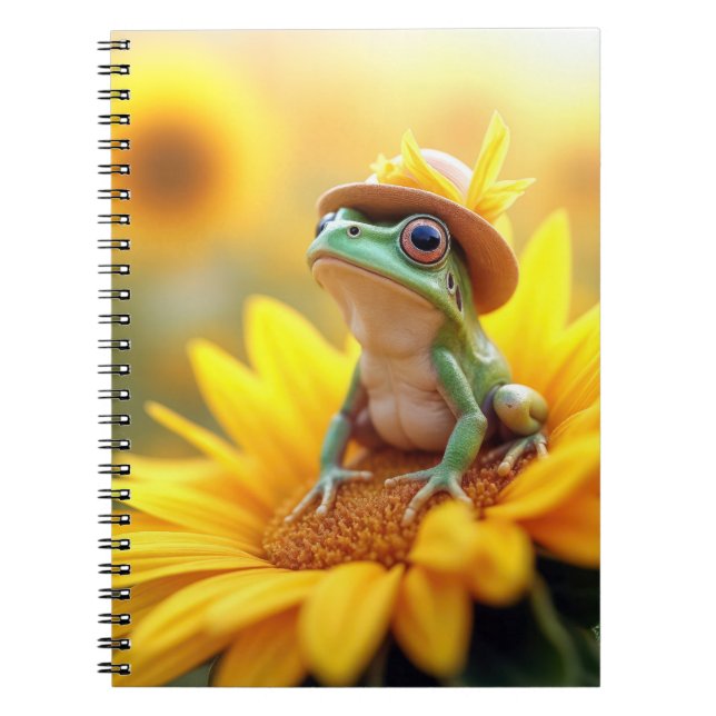 Frog On a Sunflower Notebook (Front)