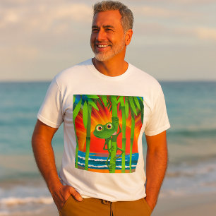 Frog On Bamboo Mens T-Shirt
