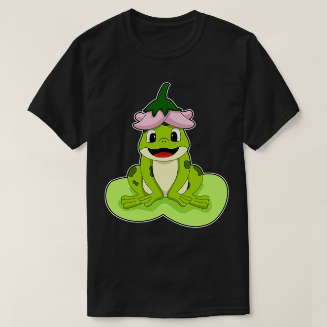 Frog on Leaf T-Shirt (Design Front)