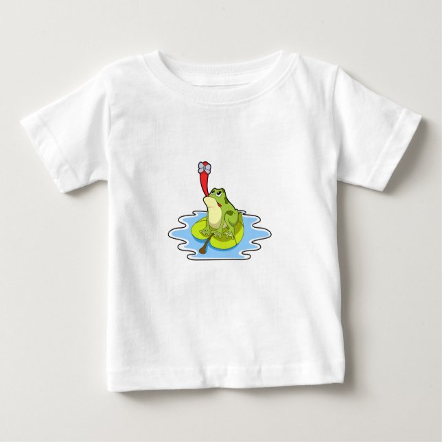 Frog on Leaf with Insect Baby T-Shirt (Front)