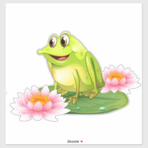 Frog on Lili Pad Sticker