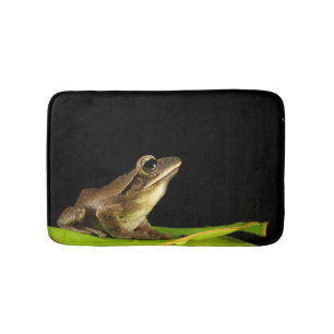 Frog on Lily Pad at Night Bath Mat