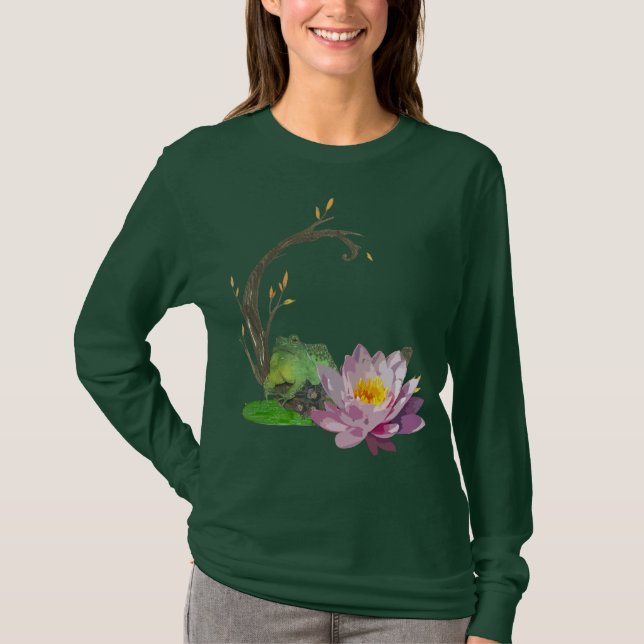 Frog on Lily Pad T-Shirt (Front)