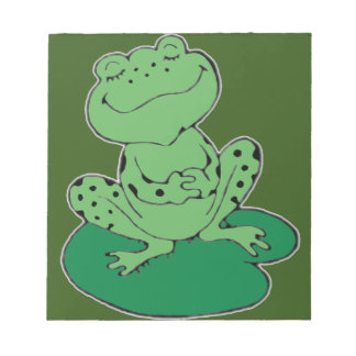 Frog on Lilypad Notepad