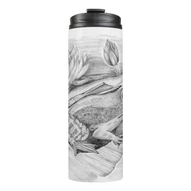 Frog on Lilypad Thermal Tumbler (Front)
