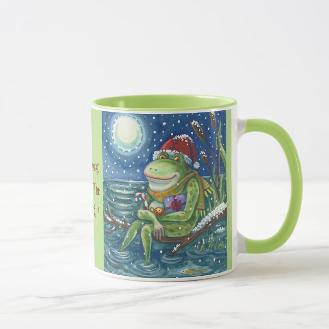 Frog On Log CHRISTMAS MUG (Right)